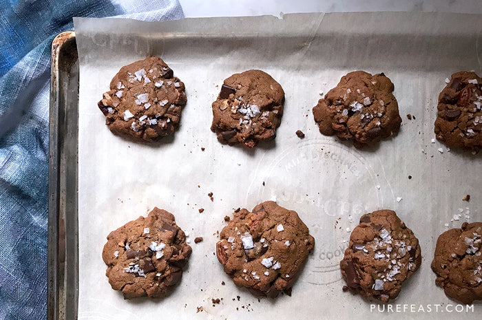 Salted Chocolate Chunk Cookies Paleo Recipe at Pure Feast