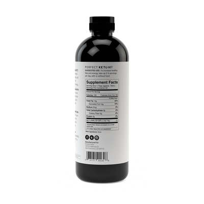 Perfect Keto 100% Pure C8 Liquid MCT Oil