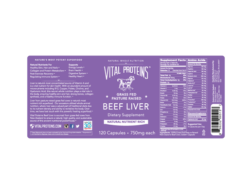 Shop Vital Proteins Beef Liver Capsules in Canada at Pure Feast